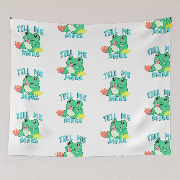 Item preview, Tell Me More | Cute Frog Sipping Tea Art designed and sold by PawfectlyBless.