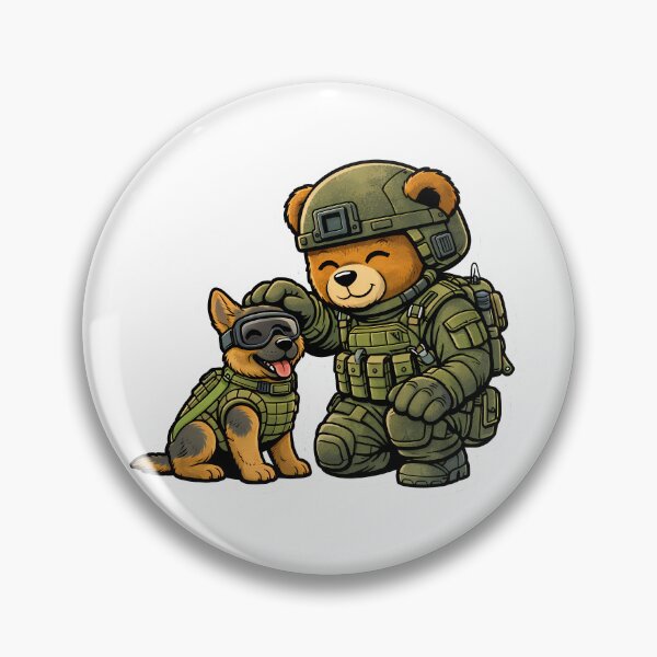 Item preview, [Peacekeepers] K9 Handler Bear and Puppy Partner - Military Duo designed and sold by TrendScanner.