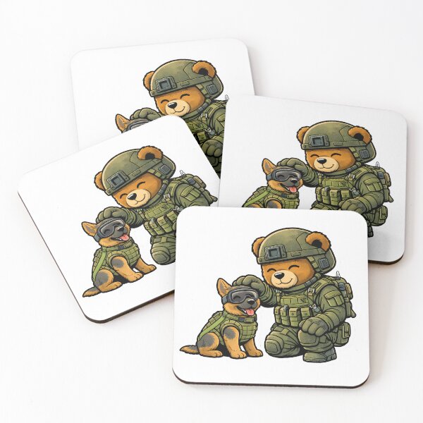 Item preview, [Peacekeepers] K9 Handler Bear and Puppy Partner - Military Duo designed and sold by TrendScanner.