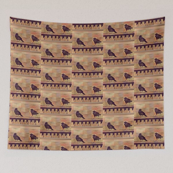 Item preview, Corvids, Colors and Cubes, a Patchwork Quilt. designed and sold by oh-bi-me.