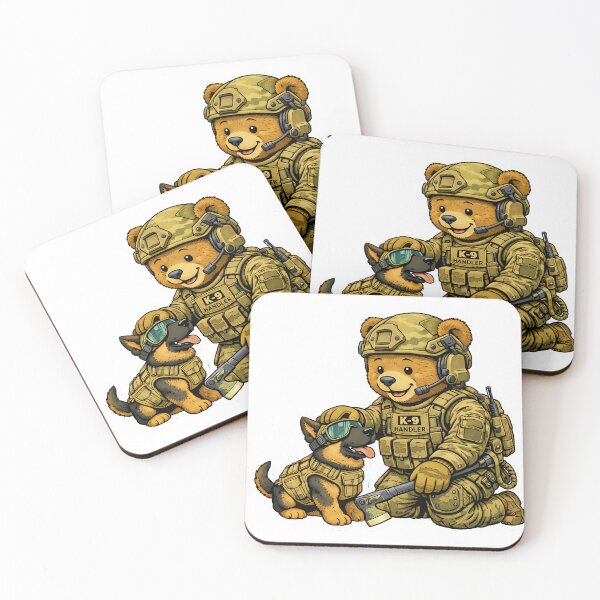 Item preview, [Peacekeepers] K9 Handler Bear and Puppy Partner - Military Duo designed and sold by TrendScanner.