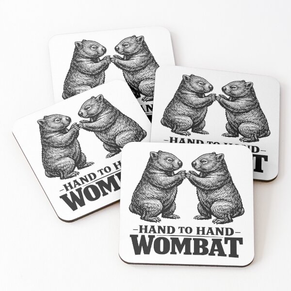 Item preview, HAND TO HAND WOMBAT designed and sold by FaunaJam.
