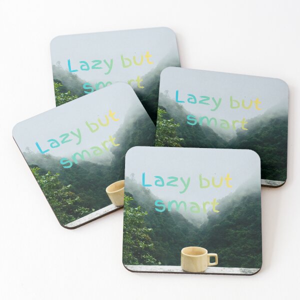 Item preview, “Lazy But Smart – Cozy Coffee Quote Nature Aesthetic” designed and sold by hanan0708.