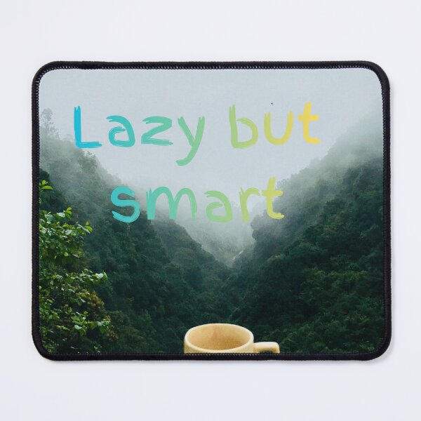 Item preview, “Lazy But Smart – Cozy Coffee Quote Nature Aesthetic” designed and sold by hanan0708.