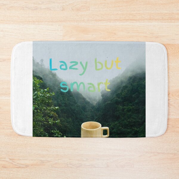 Item preview, “Lazy But Smart – Cozy Coffee Quote Nature Aesthetic” designed and sold by hanan0708.