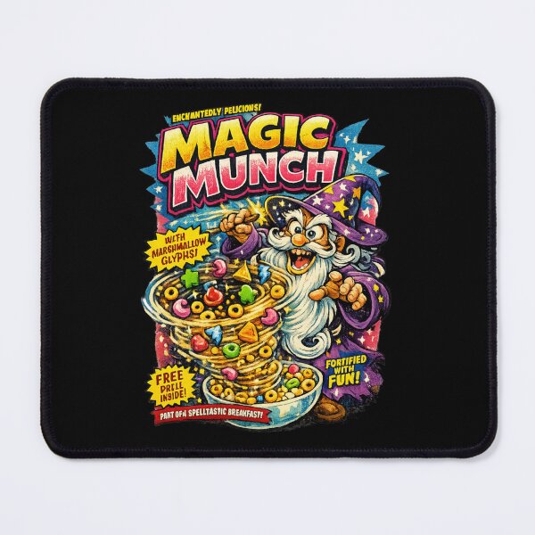 Item preview, Magic Munch Wizard Cereal Parody Shirt – 90s Cartoon Breakfast Mascot Graphic Tee designed and sold by JonelCrafts.