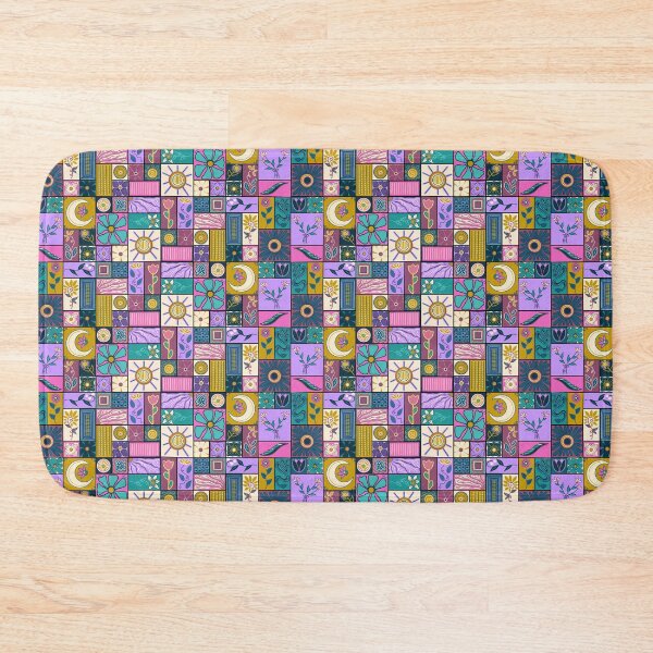 Item preview, Snake in the Garden - Cheater Patchwork Quilt designed and sold by FoxfireAndCo.