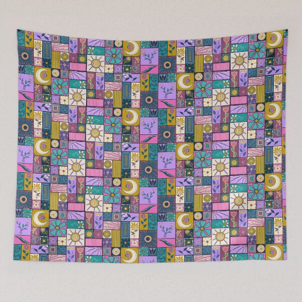 Item preview, Snake in the Garden - Cheater Patchwork Quilt designed and sold by FoxfireAndCo.