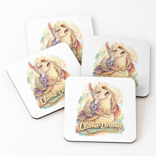 Item preview, Llama-Drama – Cute Dramatic Llama Pun | Funny Emotional Animal Illustration designed and sold by StrayaDesign.