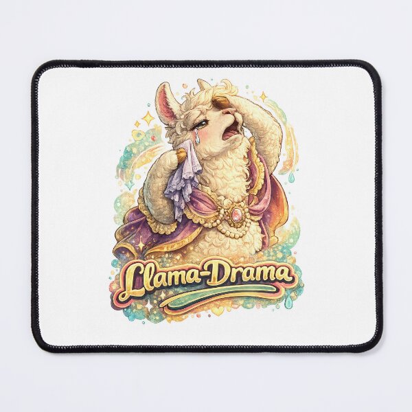 Item preview, Llama-Drama – Cute Dramatic Llama Pun | Funny Emotional Animal Illustration designed and sold by StrayaDesign.