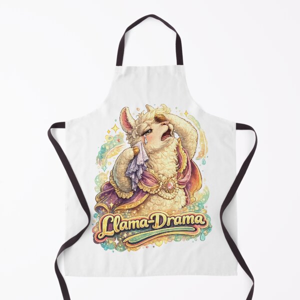 Item preview, Llama-Drama – Cute Dramatic Llama Pun | Funny Emotional Animal Illustration designed and sold by StrayaDesign.