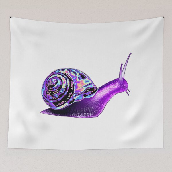 Item preview, Purple Holographic Snail Art designed and sold by robrllemrn29.