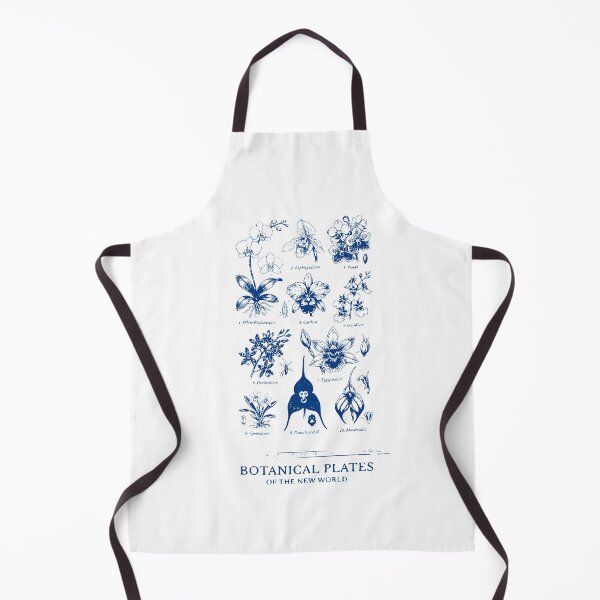 Item preview, Vintage Blue Botanical Plates of the New World - Orchid & Wildflowers designed and sold by Studioremida.