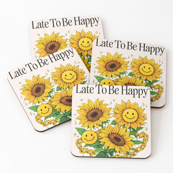 Item preview, It’s Never Too Late To Be Happy Sunflower Print designed and sold by Matinez Pink.