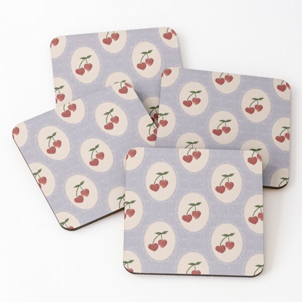 Item preview, Vintage cherry heart valentines pastel repeat. designed and sold by PrajaktaPathak.