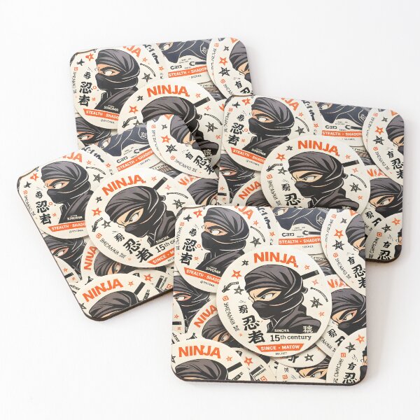 Item preview, Retro Ninja Badge Sticker Design designed and sold by Matinez Pink.
