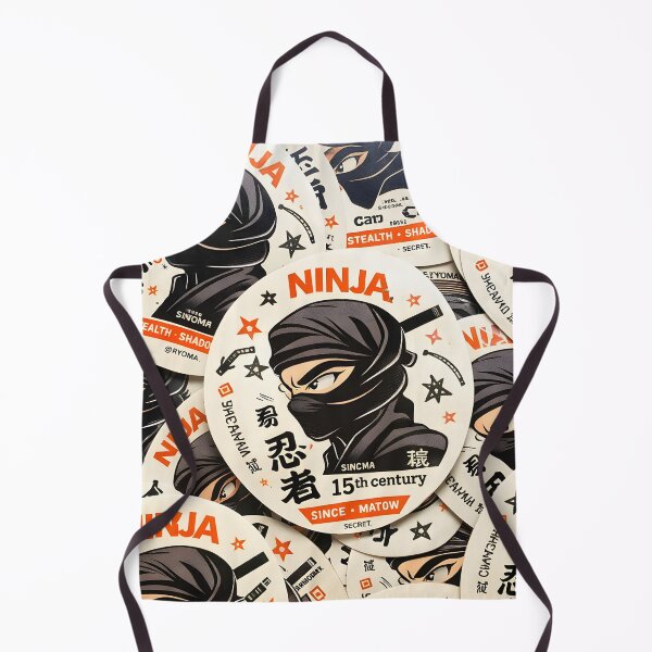 Item preview, Retro Ninja Badge Sticker Design designed and sold by Matinez Pink.