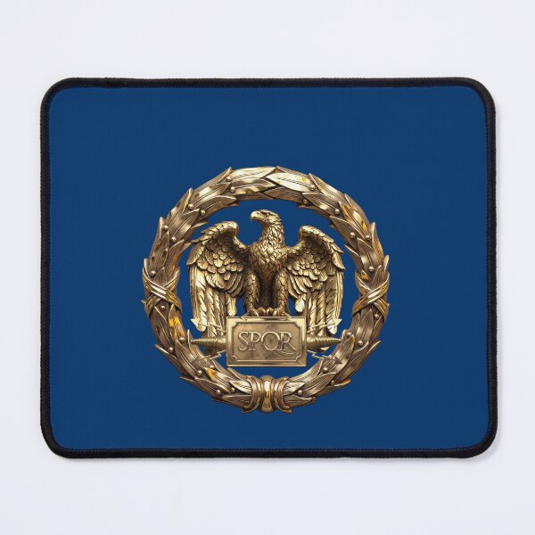 Item preview, Roman Empire SPQR - Gold Roman Imperial Eagle over Blue Velvet designed and sold by Serge Averbukh Art Studio.