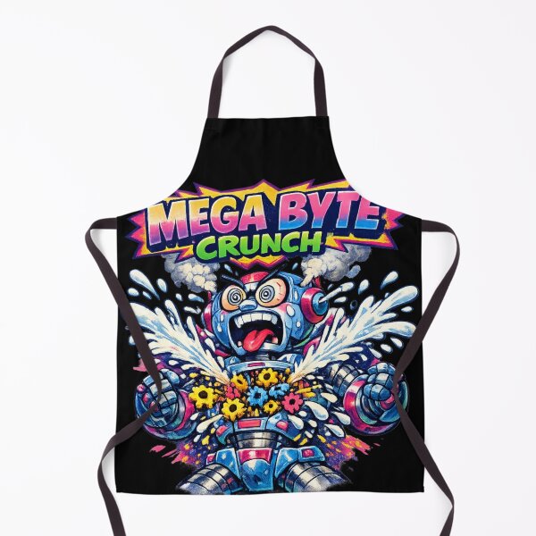 Item preview, Mega Byte Crunch Robot Cereal Parody – 90s Cartoon Arcade Graphic Tee designed and sold by JonelCrafts.