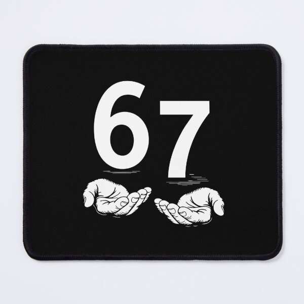 Item preview, 67 Hands Meme Minimal Typography designed and sold by Chughtai's Art.