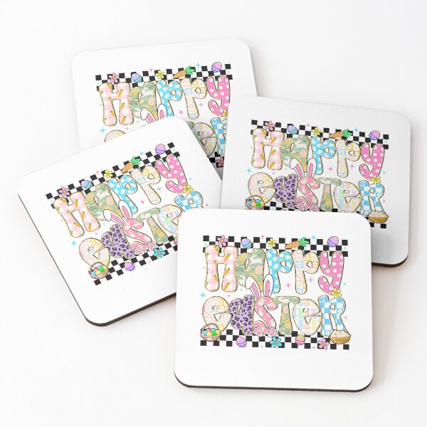 Item preview, Checkered Happy Easter, Cute Rabbit designed and sold by vintagearttee.