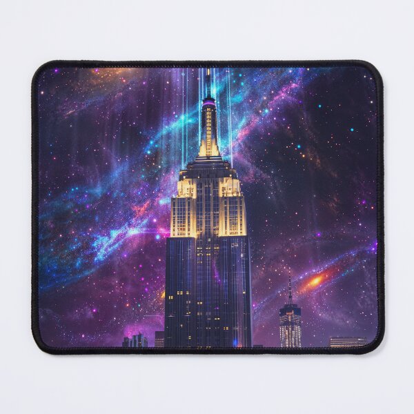 Item preview, Skyscraper Tower Cityscape Cosmic Art designed and sold by QuantumDrift.