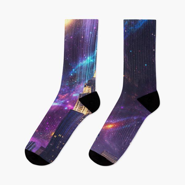 Item preview, Skyscraper Tower Cityscape Cosmic Art designed and sold by QuantumDrift.