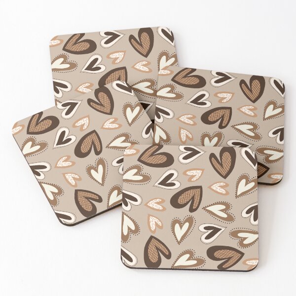 Item preview, Chocolate Truffle Hearts - Aesthetic Boho Valentine Pattern designed and sold by  Boho Vibes Studio.
