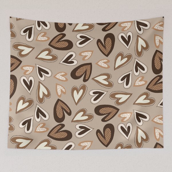 Item preview, Chocolate Truffle Hearts - Aesthetic Boho Valentine Pattern designed and sold by  Boho Vibes Studio.