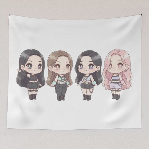 Item preview, Aespa Chibi Illustration – Cute K-Pop Digital Artwork designed and sold by KryaArts27.