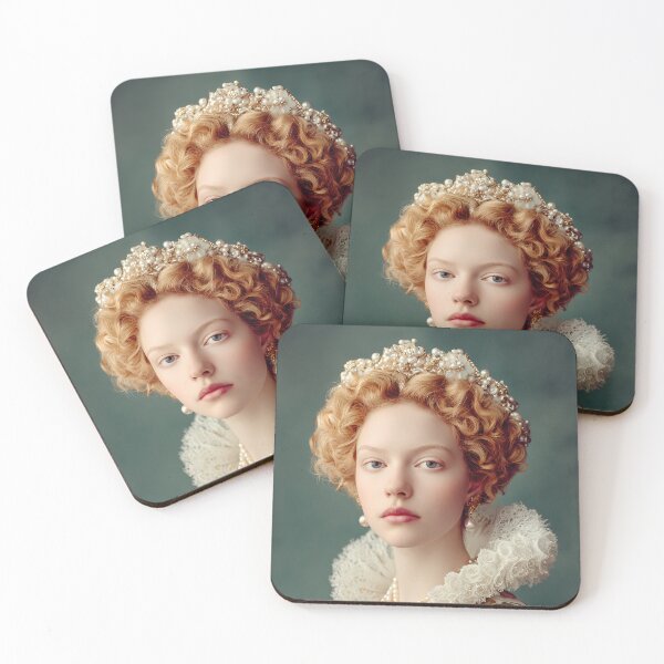 Item preview, Elizabethan Inspired Queen Portrait – Tudor Era Fashion Art Print, Regal Renaissance Wall Decor designed and sold by Mindrender.