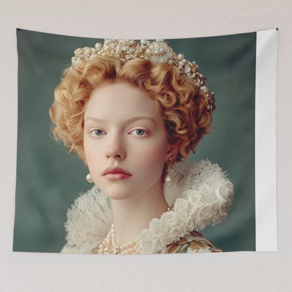 Item preview, Elizabethan Inspired Queen Portrait – Tudor Era Fashion Art Print, Regal Renaissance Wall Decor designed and sold by Mindrender.