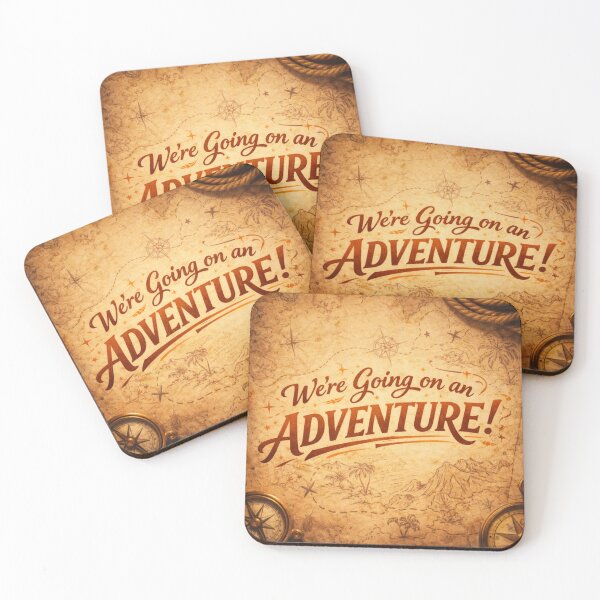 Item preview, We’re Going on an Adventure – Vintage Treasure Map Travel Quote designed and sold by sososweett.