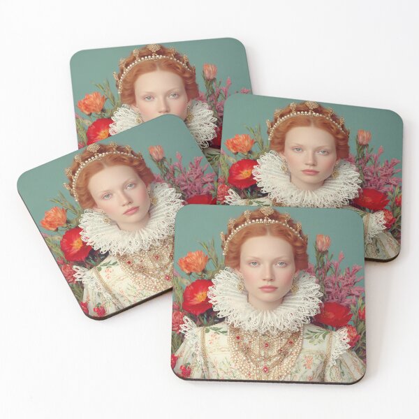 Item preview,   Elizabethan Inspired Queen Portrait – Tudor Era Fashion Art Print, Regal Renaissance Wall Decor designed and sold by Mindrender.