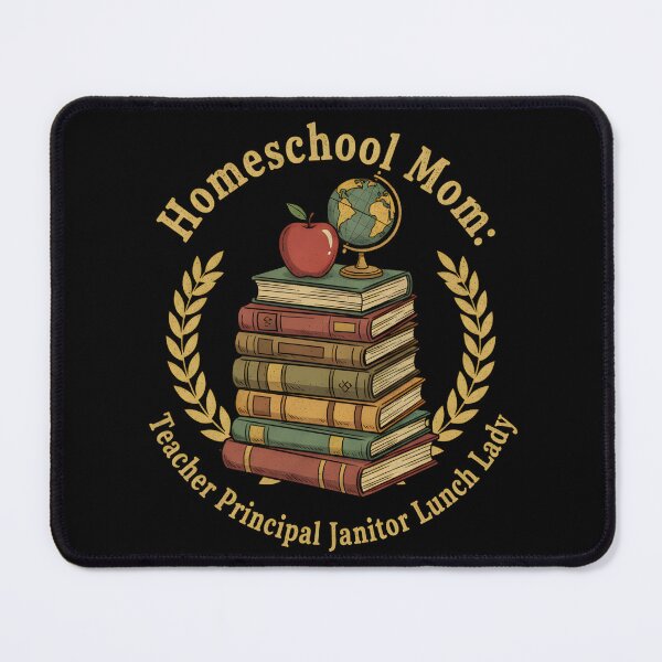 Item preview, HOME SCHOOL MOM Teacher Principal Janitor Lunch Lady home schooling education safer for kids designed and sold by Jt41.