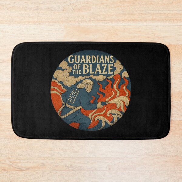 Item preview, Guardians of the Blaze - Pro Ukiyo-e Firefighter Circle Art designed and sold by MKreative Studio.