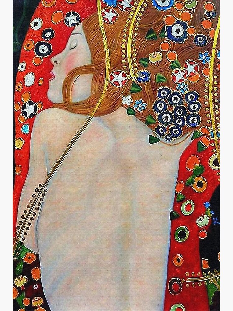 Disover Art Nouveau Jugendstil girl with bare back Premium Matte Vertical Poster