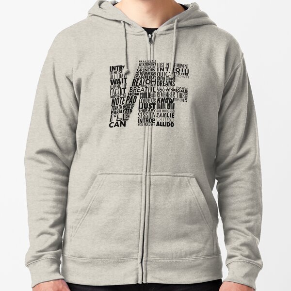 NF - Word Collaboration Design Zipped Hoodie