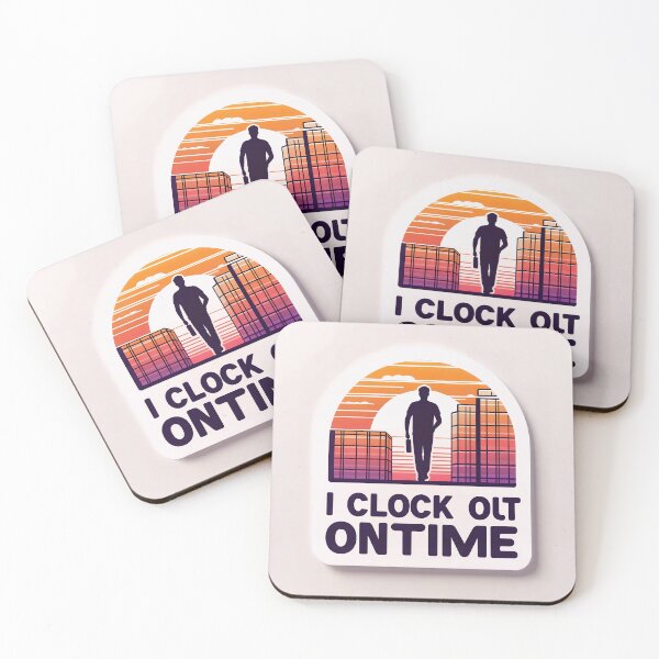Item preview, I Clock Out On Time Sticker for Work Life Balance designed and sold by EastborneoEB.