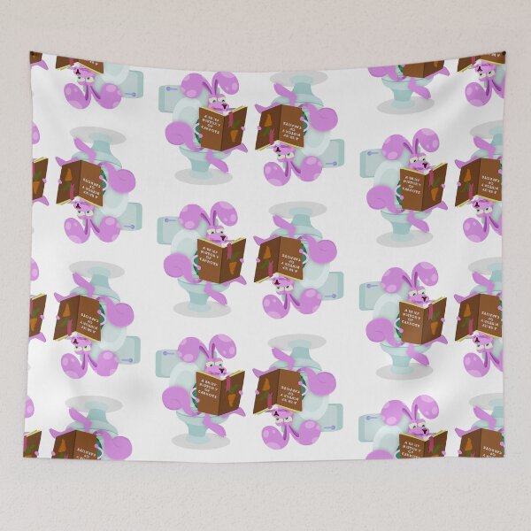 Item preview, Rabbit - Turtle reading on the toilet designed and sold by liquid-print.
