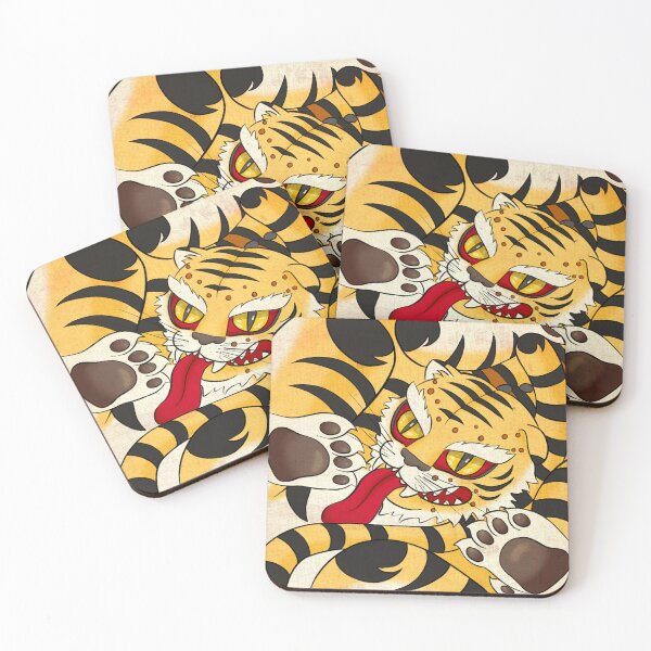 Item preview, Golden Flexibility: Master Tiger’s Dynamic Yoga Flow  designed and sold by QamarART Paintings.