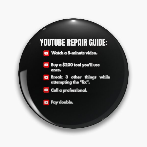 Artikelvorschau, Lustige Reparaturanleitung auf YouTube – Heimwerker-Realitätscheck entworfen und verkauft von The Handyman's Lab.