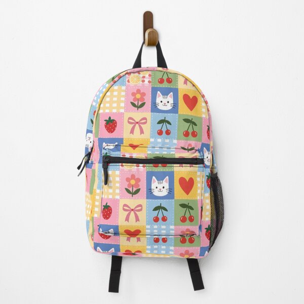 Item preview, Pastel Kitty Cat Patchwork Quilt Seamless Pattern Valentine Red Bow Coquette Retro designed and sold by FRH Design ⭐⭐⭐⭐⭐.