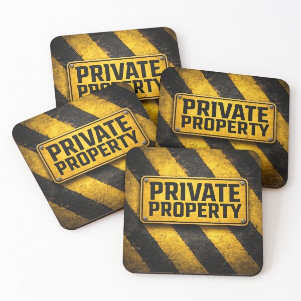 Item preview, Private Property Warning Sign designed and sold by Kaleidoscope Print.