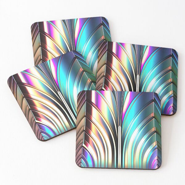 Item preview, RAINBOW CHROME - Art Deco - PATTERN designed and sold by CleverCulture.