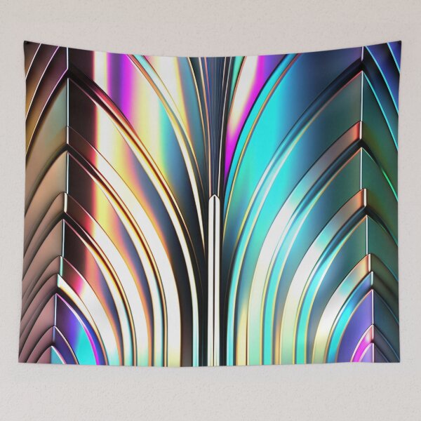 Item preview, RAINBOW CHROME - Art Deco - PATTERN designed and sold by CleverCulture.