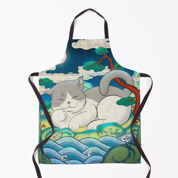 Item preview, Moonlit Paradise: The Giant Cat’s Dreamy Night  designed and sold by QamarART Paintings.