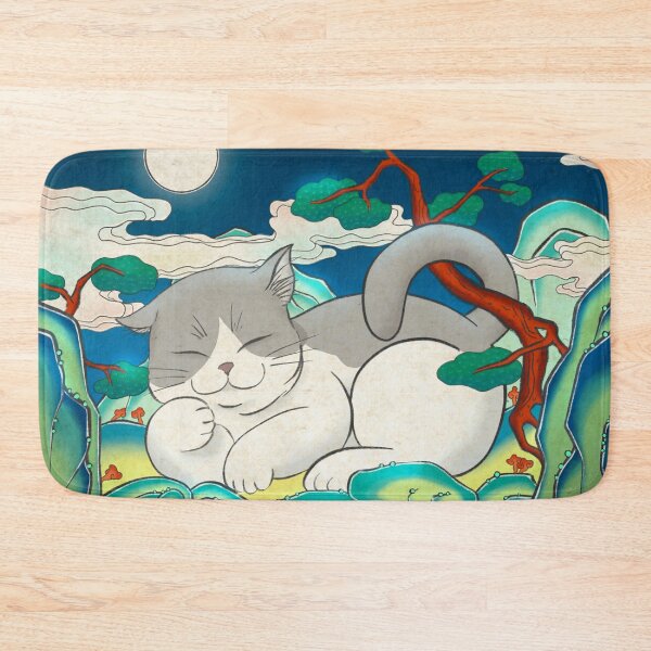 Item preview, Moonlit Paradise: The Giant Cat’s Dreamy Night  designed and sold by QamarART Paintings.