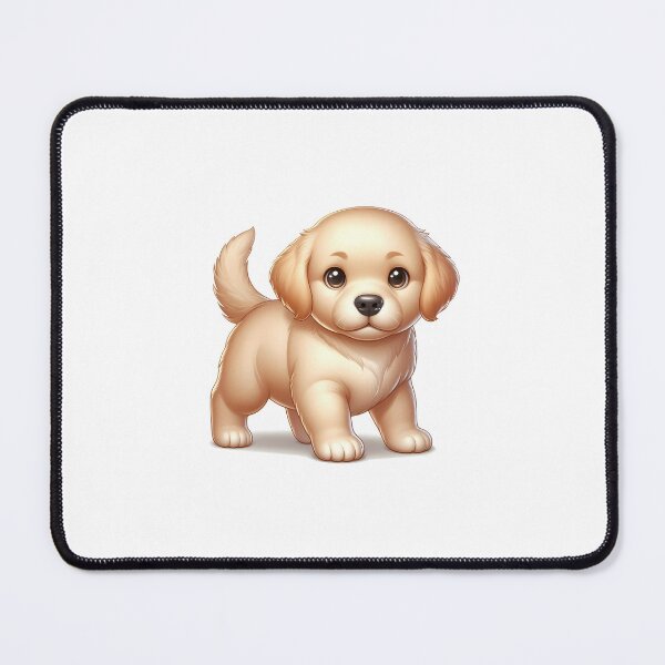 Item preview, Cute golden retriever puppy standing playfully with a cheerful expression. designed and sold by cave-canvas.