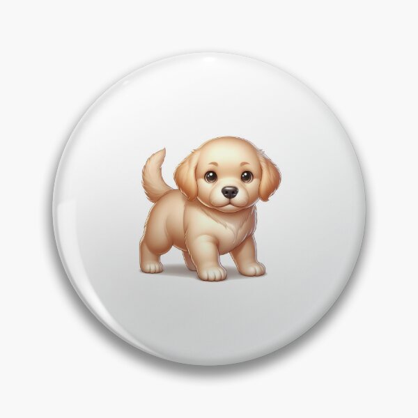 Item preview, Cute golden retriever puppy standing playfully with a cheerful expression. designed and sold by cave-canvas.